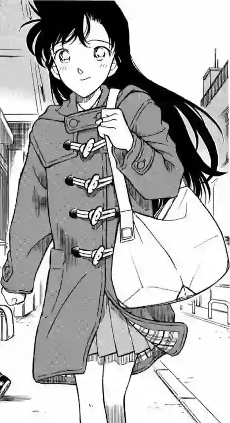 A manga-style image of a black-haired schoolgirl running with a bag on her shoulder, used as reference for AI animation.