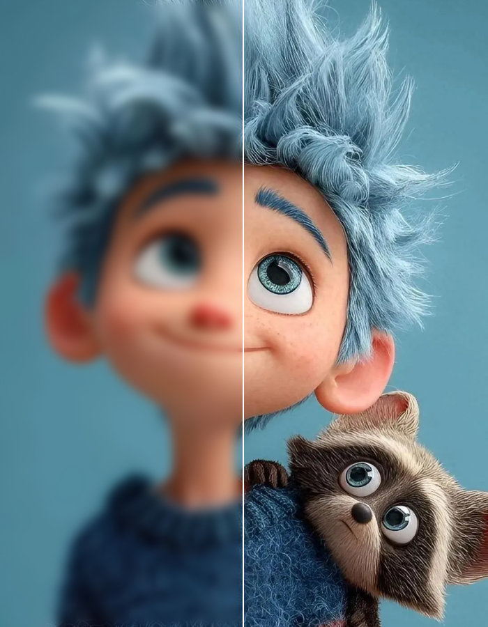 A couple happily embracing outdoors, with the video’s clarity enhanced using AI video enhancer.