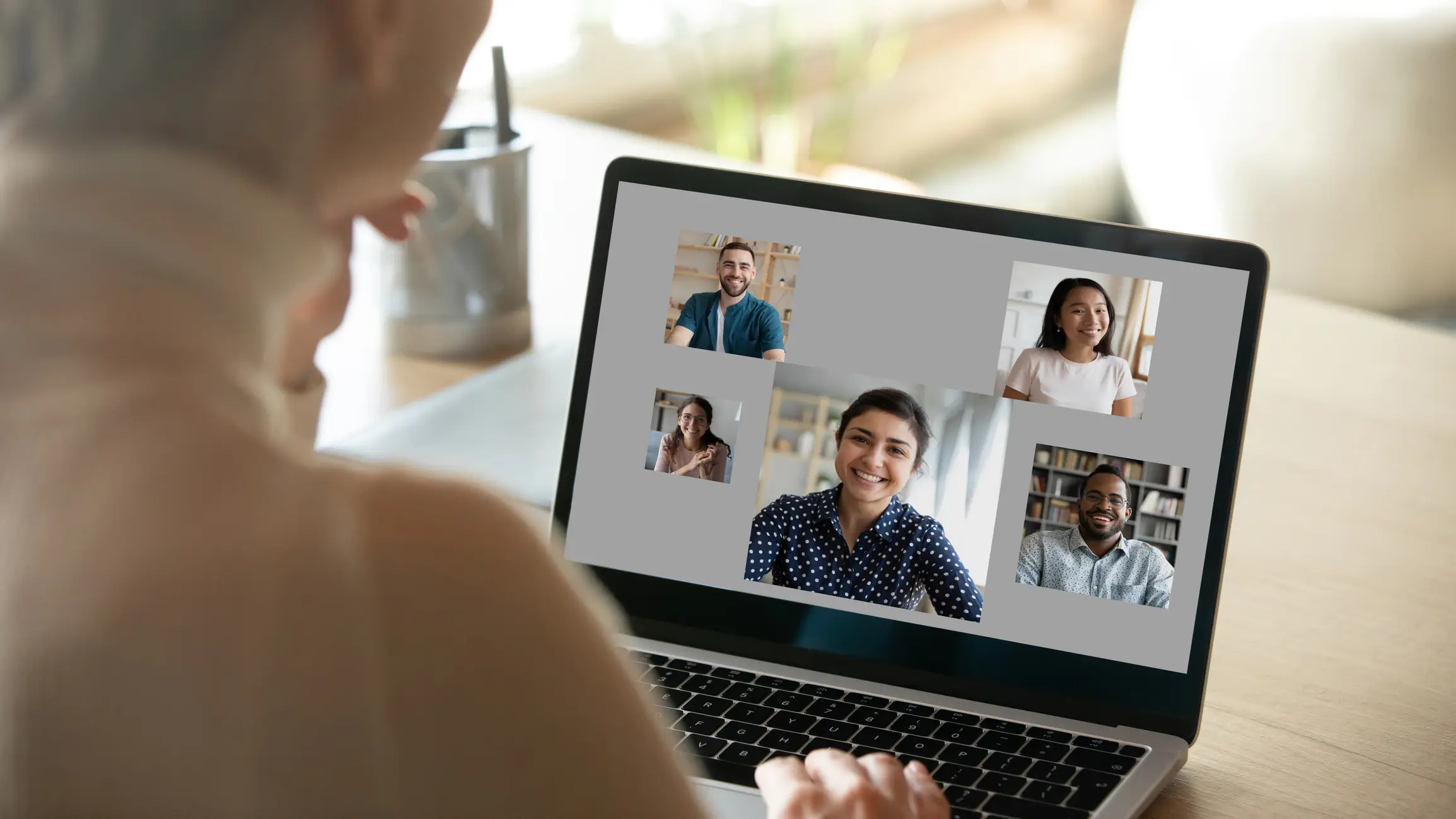 A screenshot of multiple faces in a video, where AI video face swap can replace their faces.