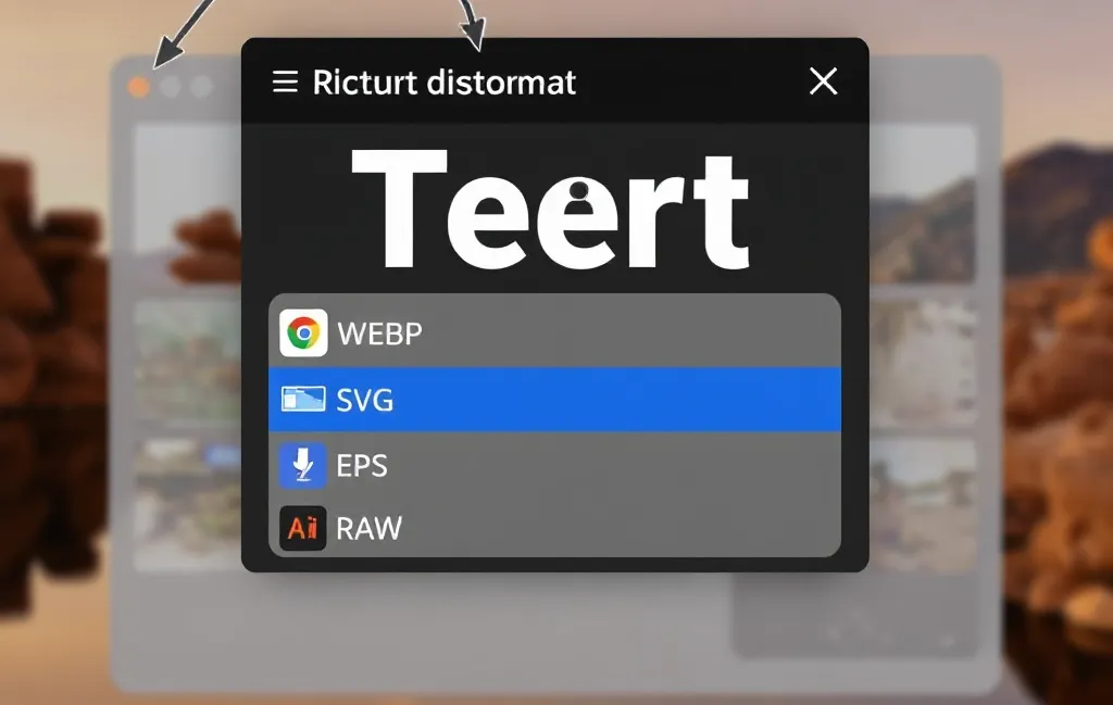 WebP, SVG, EPS и RAW FORMAT генератора изображений ИИ из текста.