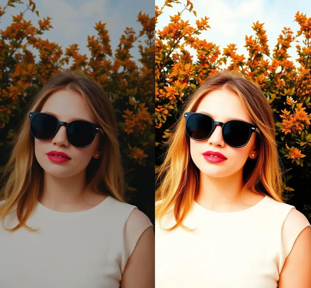 The filter selection of AI photo retoucher after beautification.