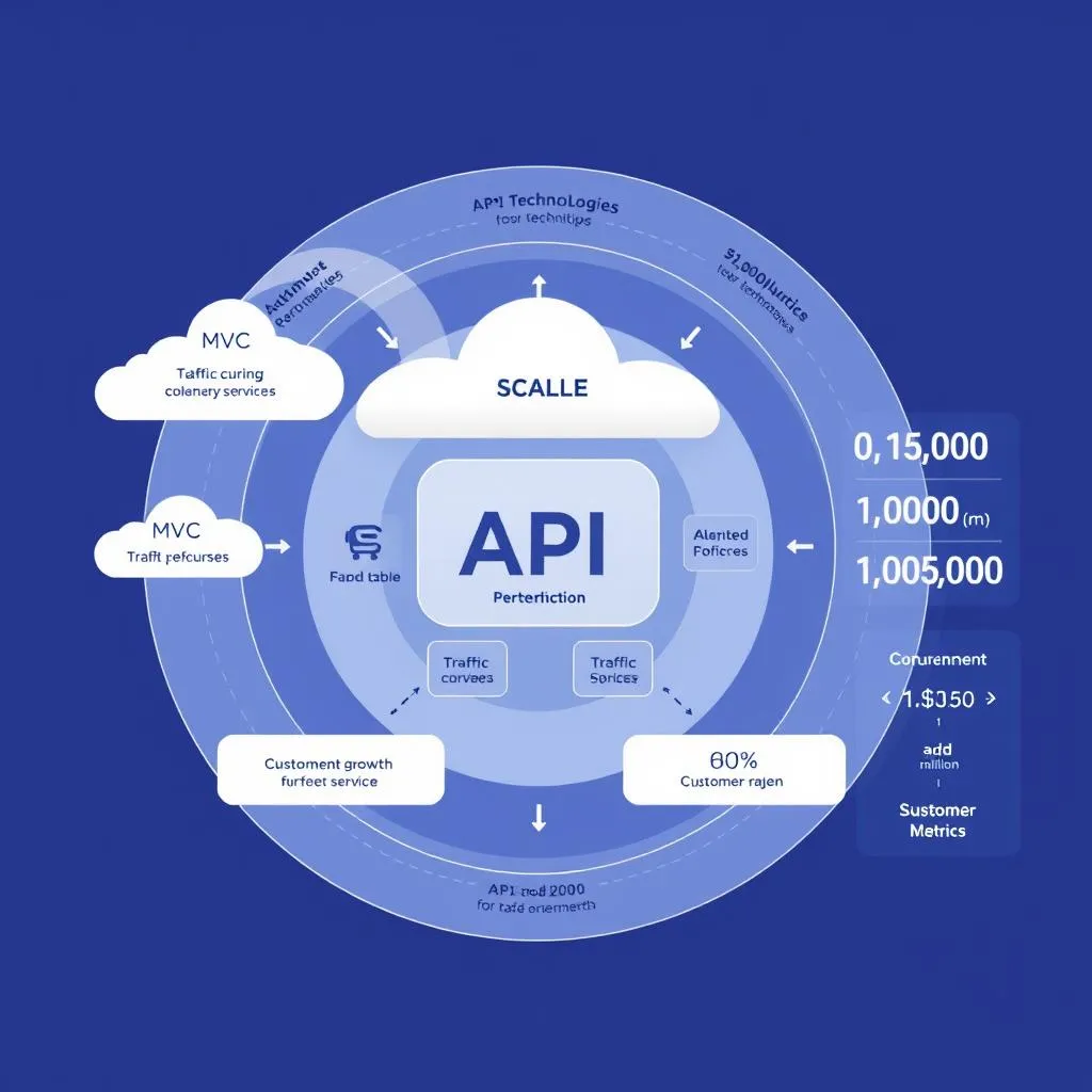 Cette API adoptant le modèle MVC pour faire face à la croissance du volume du client et garantir une extensibilité, même si le volume du client de 1 à 10 millions a monté en flèche sans aucune pression.