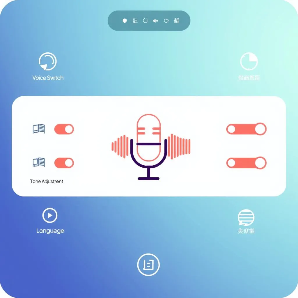 The interface of AI voice swapper shows key function, including voice switching and tone adjustment.