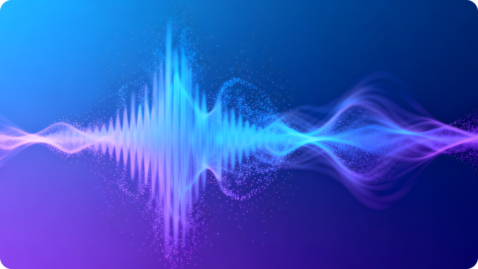 色彩豐富的聲波圖案,代表音訊、聲音技術。