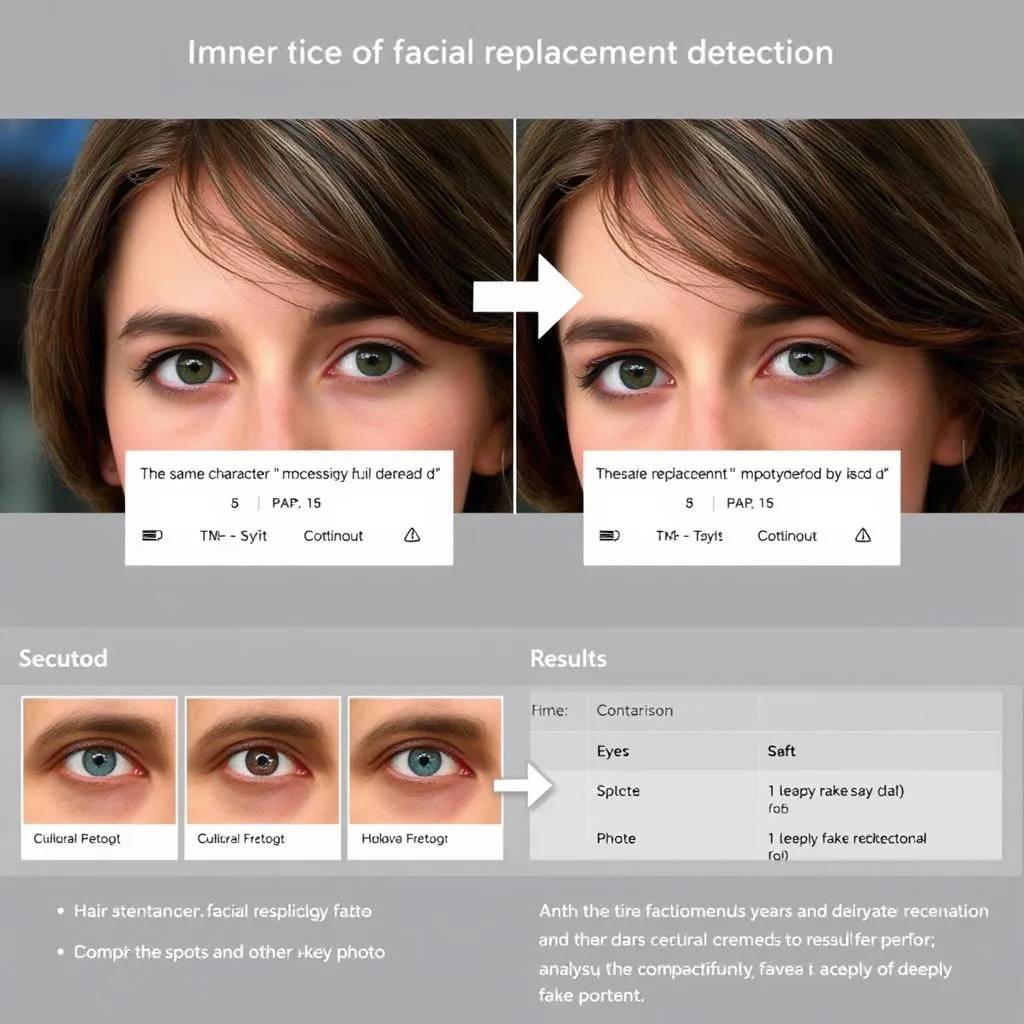 Facing-Swapping Detection Tool identificerede med succes billedet som et dybt falskt indhold ved at analysere konsistensen af ​​ansigtsfunktion.