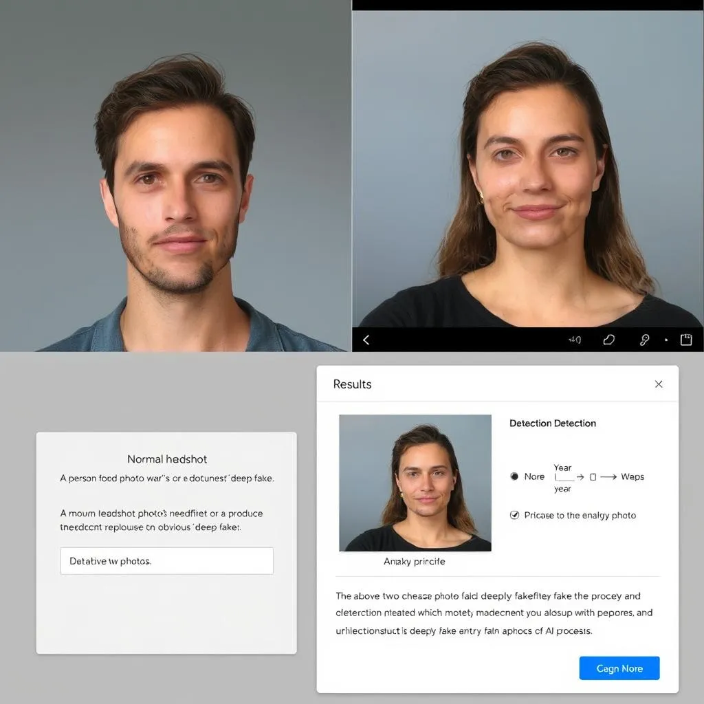 The face swap detector tool can quickly identify which photo is deeply fake after AI processing.