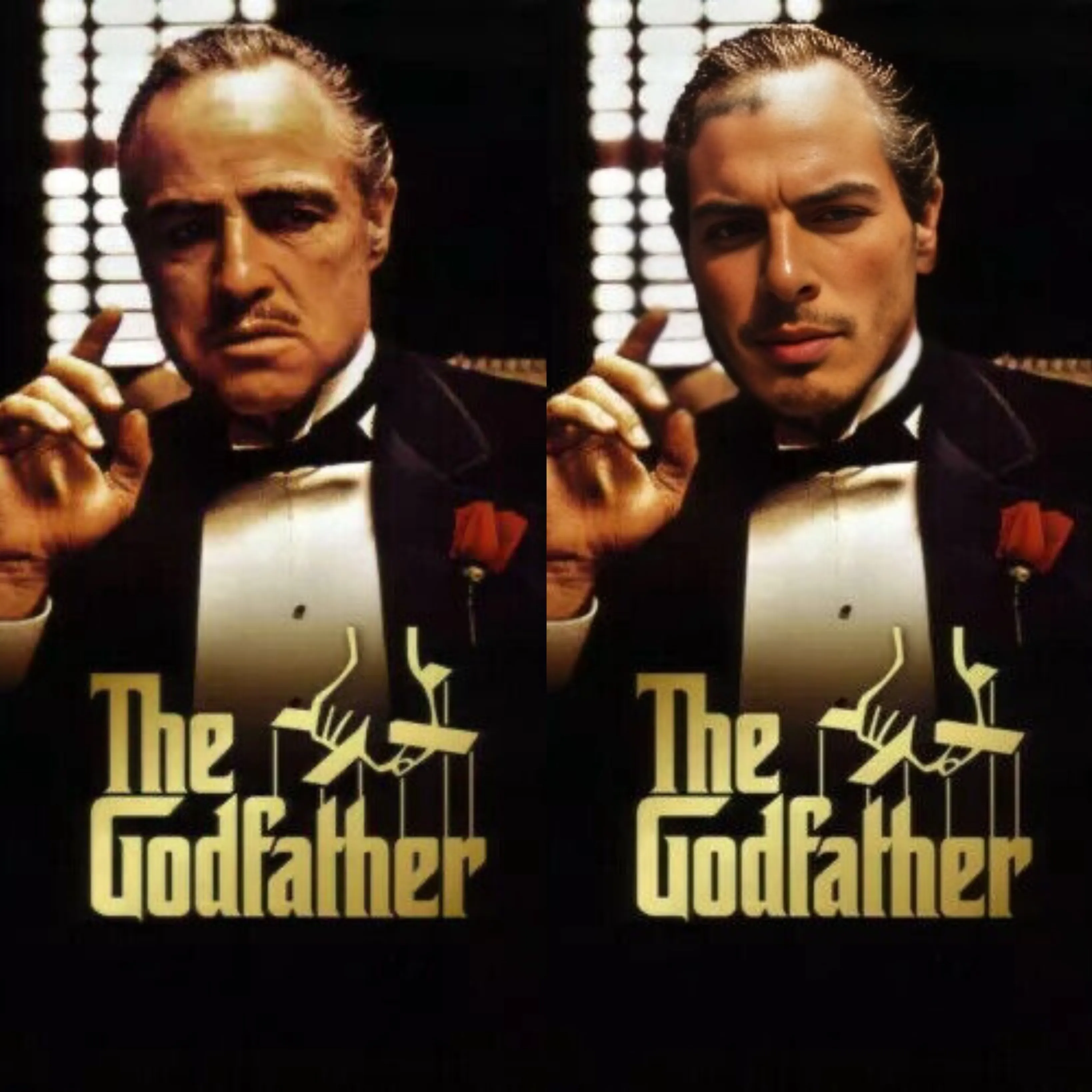 Obegränsad videoswap ansikte ersätter Marlon Brando -ansiktet i Godfather -filmen med annat ansikte.