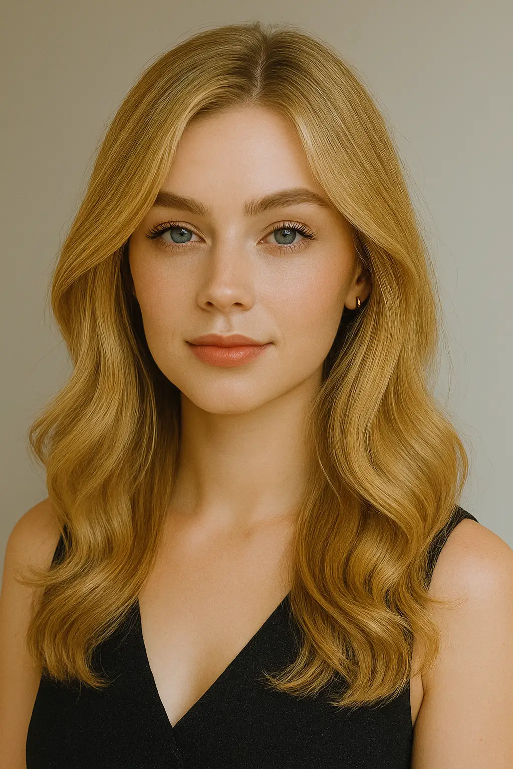 Soft, mid-length curls that fall naturally, exuding a graceful and feminine vibe.