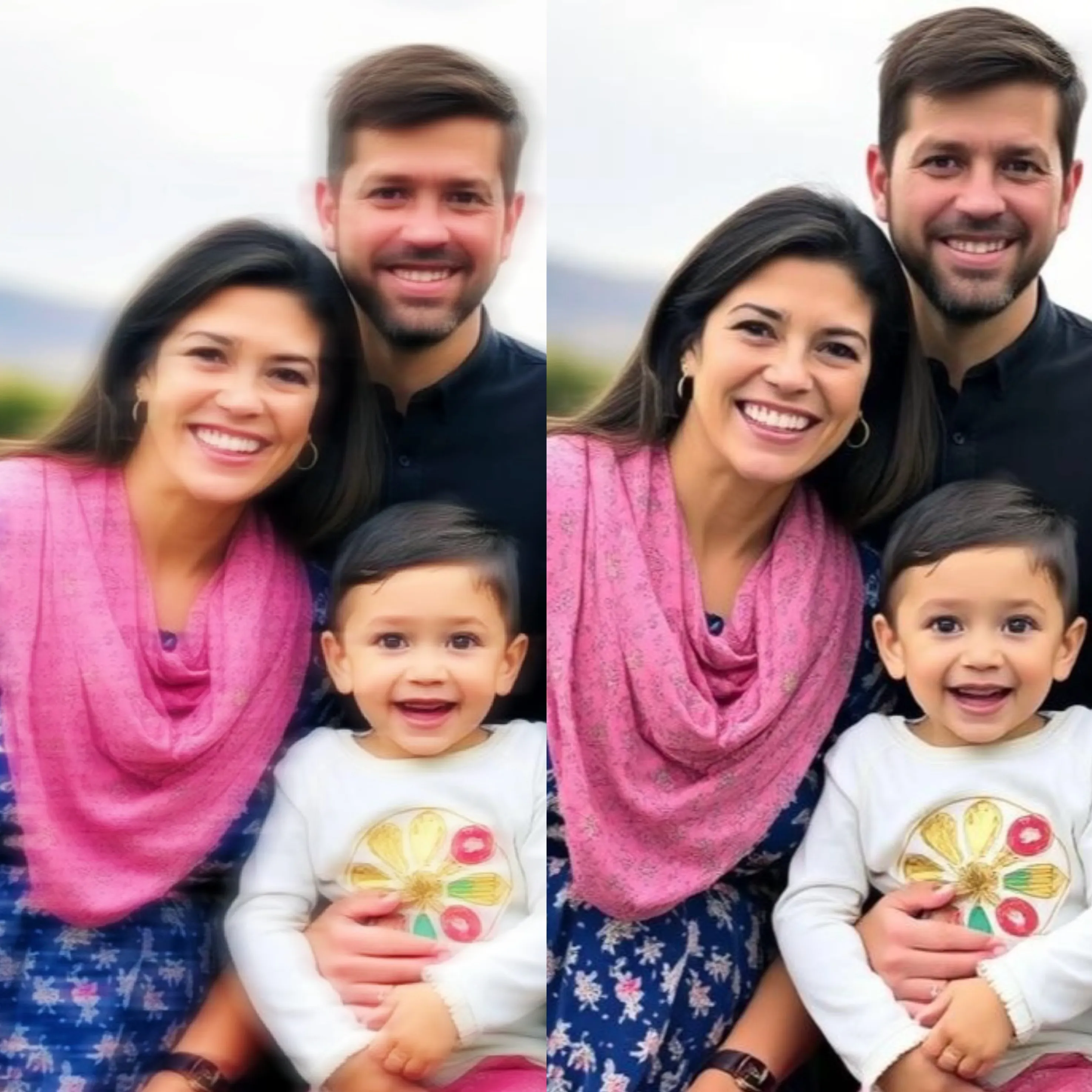 AI Blur Remover remove the blur of family photo, creating high quality image.