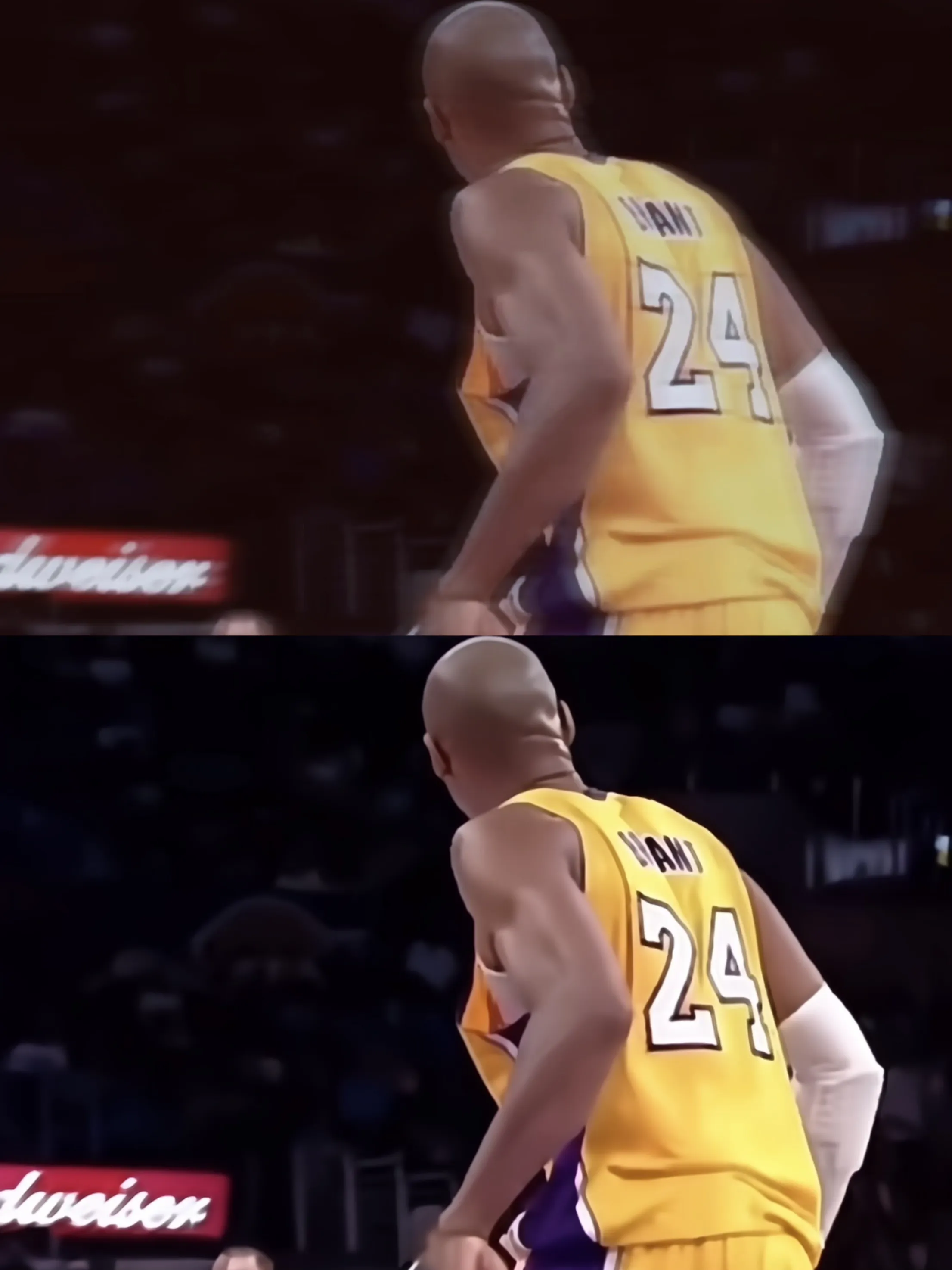 Image Unblurring Online takes deep learning algorithms to remove the picture blur of Kobe Bryant's back in his No. 24 jersey.