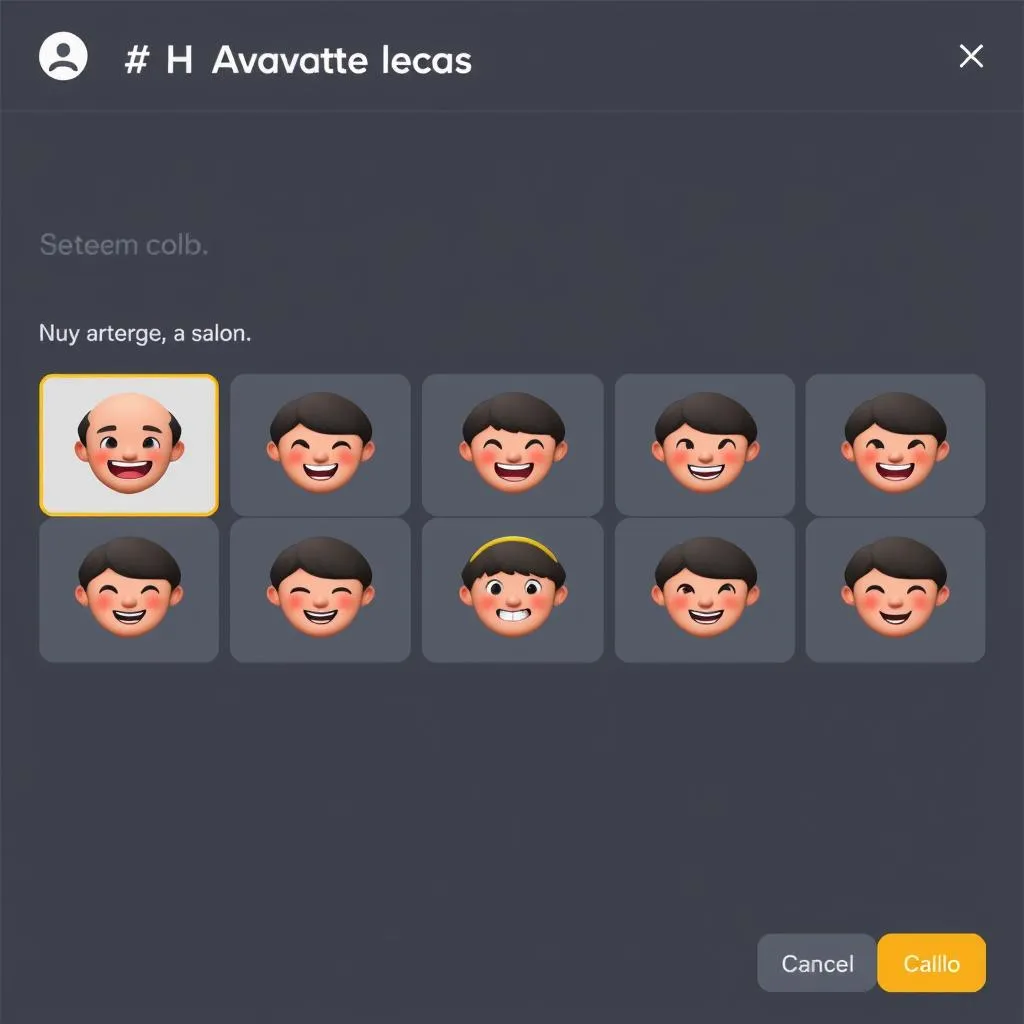 The interface of an AI avatar customization tool, which shows a variety of emotional expression options, such as joy, melancholy, confidence and so on.